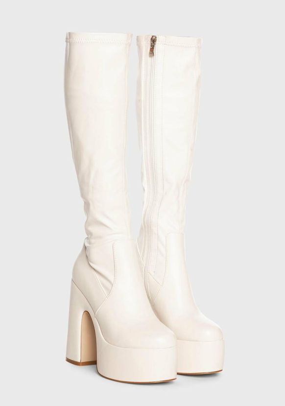 Knee High | Shoes AZALEA WANG Sutton Platform Stretch Boots – Simemma